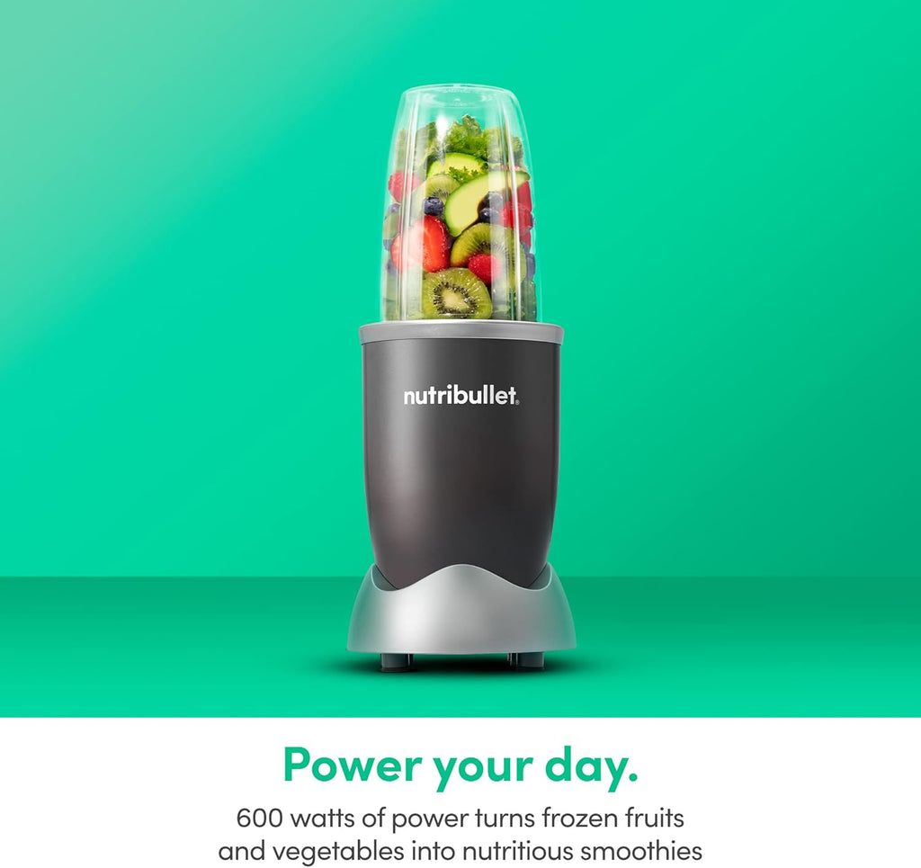 Nutribullet Personal Blender - 600 Watt Power for Smoothies & Shakes | 24 Ounce Capacity, Gray