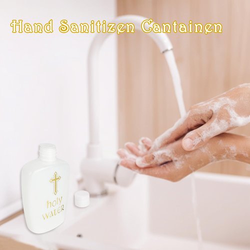 60 Pcs Holy Water Bottles Bulk, 2oz Small Holy Water Bottle Plastic Holy Water Empty Containers Reusable for Catholic Church Baptism Baby Shower First Communion Holy Week Activities or Daily Prayer