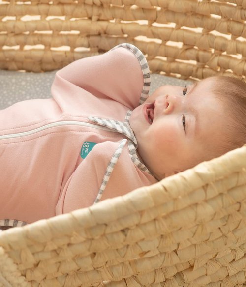 Love to Dream Swaddle UP - Baby Sleep Sack for Newborns | Self-Soothing Design, 1.0 TOG, Pink, 5-8.5 lbs