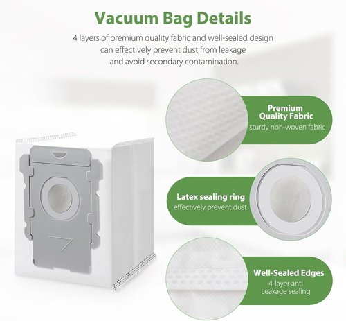 iRobot Vacuum Bags - 18 Pack for Roomba i7, i8, j7, s9 | Automatic Dirt Disposal Compatible