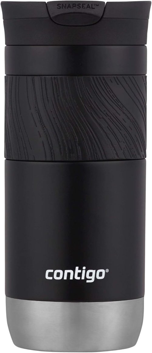 Contigo Byron Travel Mug - Vacuum-Insulated Stainless Steel | Leak-Proof, BPA-Free, 16oz, Licorice