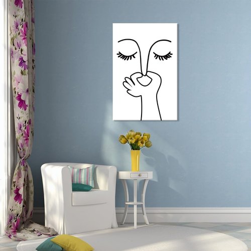 Funny Bathroom Wall Decor - Humorous Black and White Art Print | Modern Minimalistic 12x18 Inch