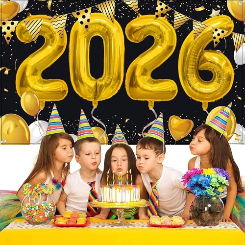 40-Inch Gold 2026 Balloons Set for New Year Celebrations