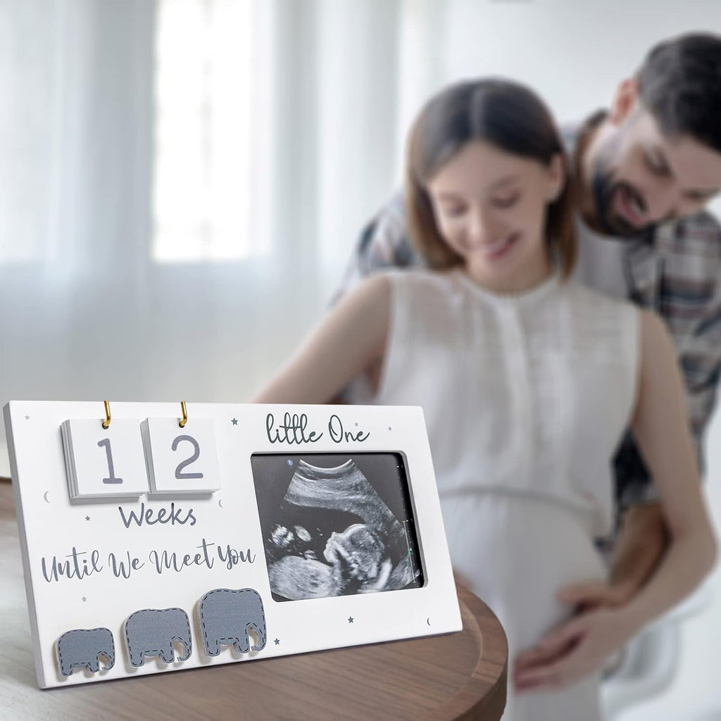 Skiennix Ultrasound Photo Frame - Baby Countdown Weeks | Perfect Pregnancy Gift for Expecting Parents