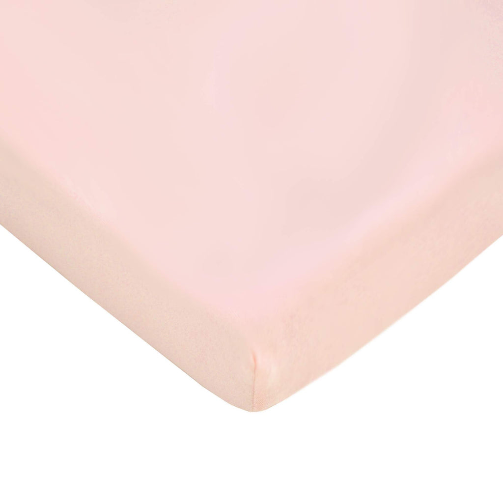 American Baby Company 3 Pack 100% Natural Cotton Fitted Pack and Play Sheets 39" x 27" - Soft & Breathable Pack N Play Sheets for Playard & Mini Crib Mattress, Pink Star/Zigzag, for Boys & Girls