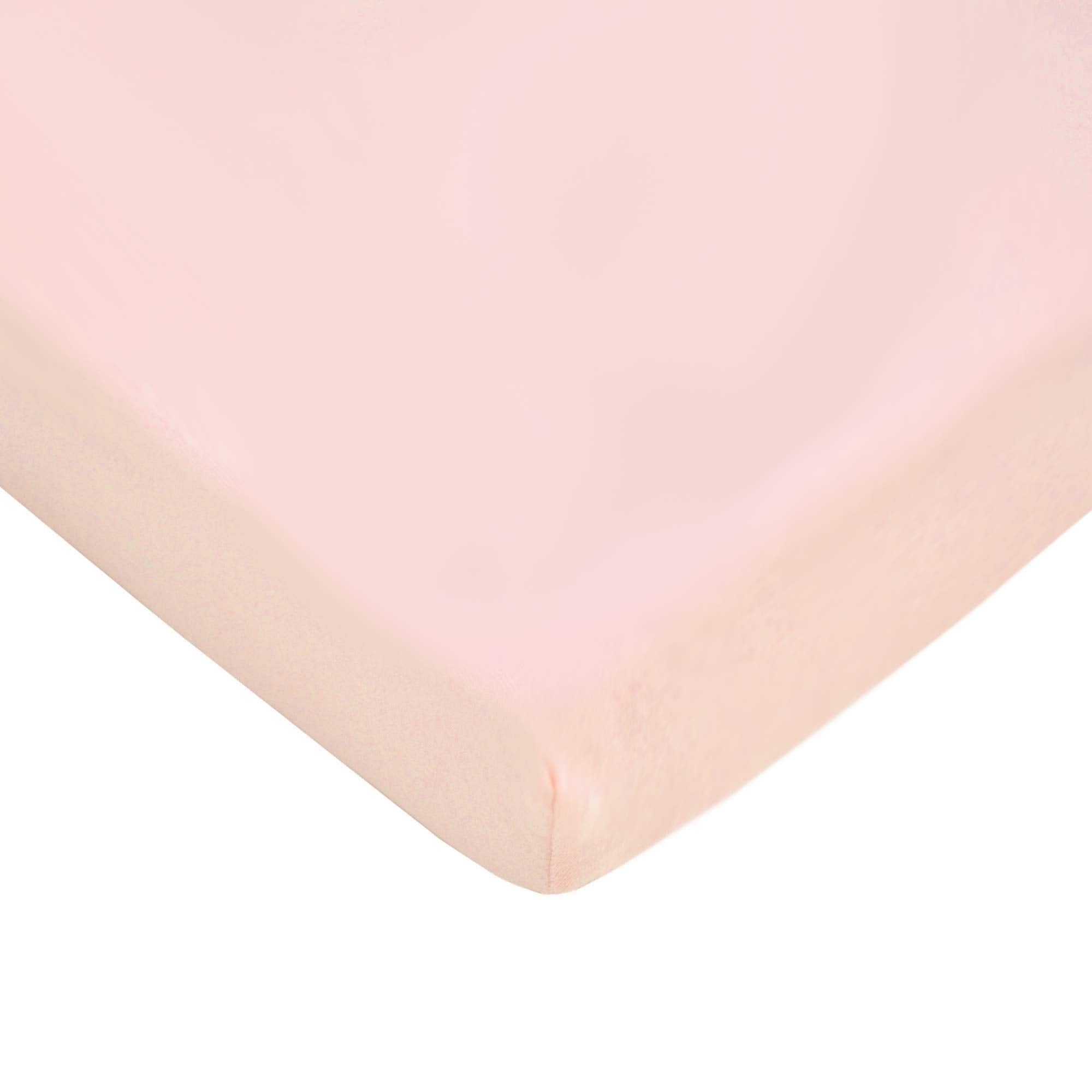American Baby Company 3 Pack 100% Natural Cotton Fitted Pack and Play Sheets 39" x 27" - Soft & Breathable Pack N Play Sheets for Playard & Mini Crib Mattress, Pink Star/Zigzag, for Boys & Girls