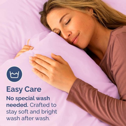 King Standard Pillow Cases - Soft Hotel Quality Covers for Comfy Bedding | Set of 4 Light Pink