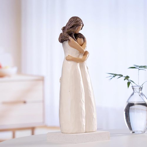BUTILIVEEN Mother Daughter Figurines - Heartwarming Hugging Statues for Home Decor | Perfect Gift for Daughters