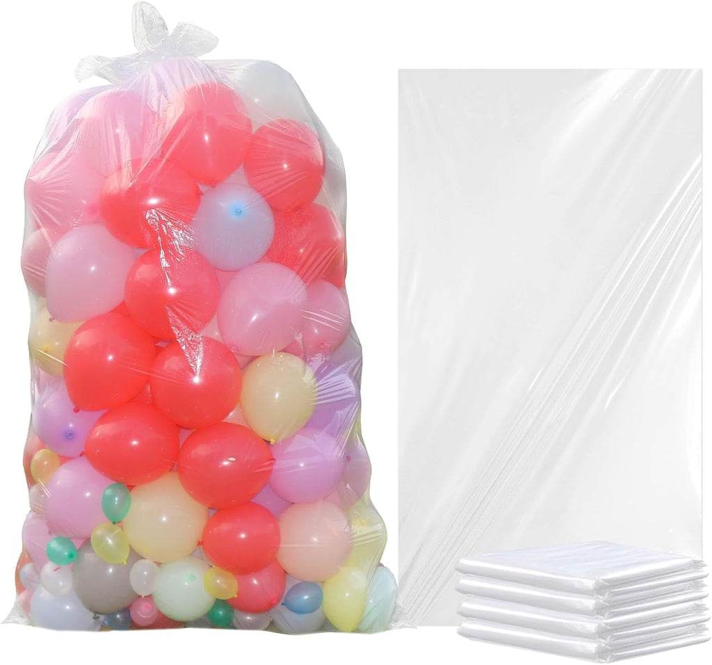 Skiennix Extra Large Clear Balloon Bags - 2 Pack Reusable Transport Bags for Decorations | 98 x 59 In