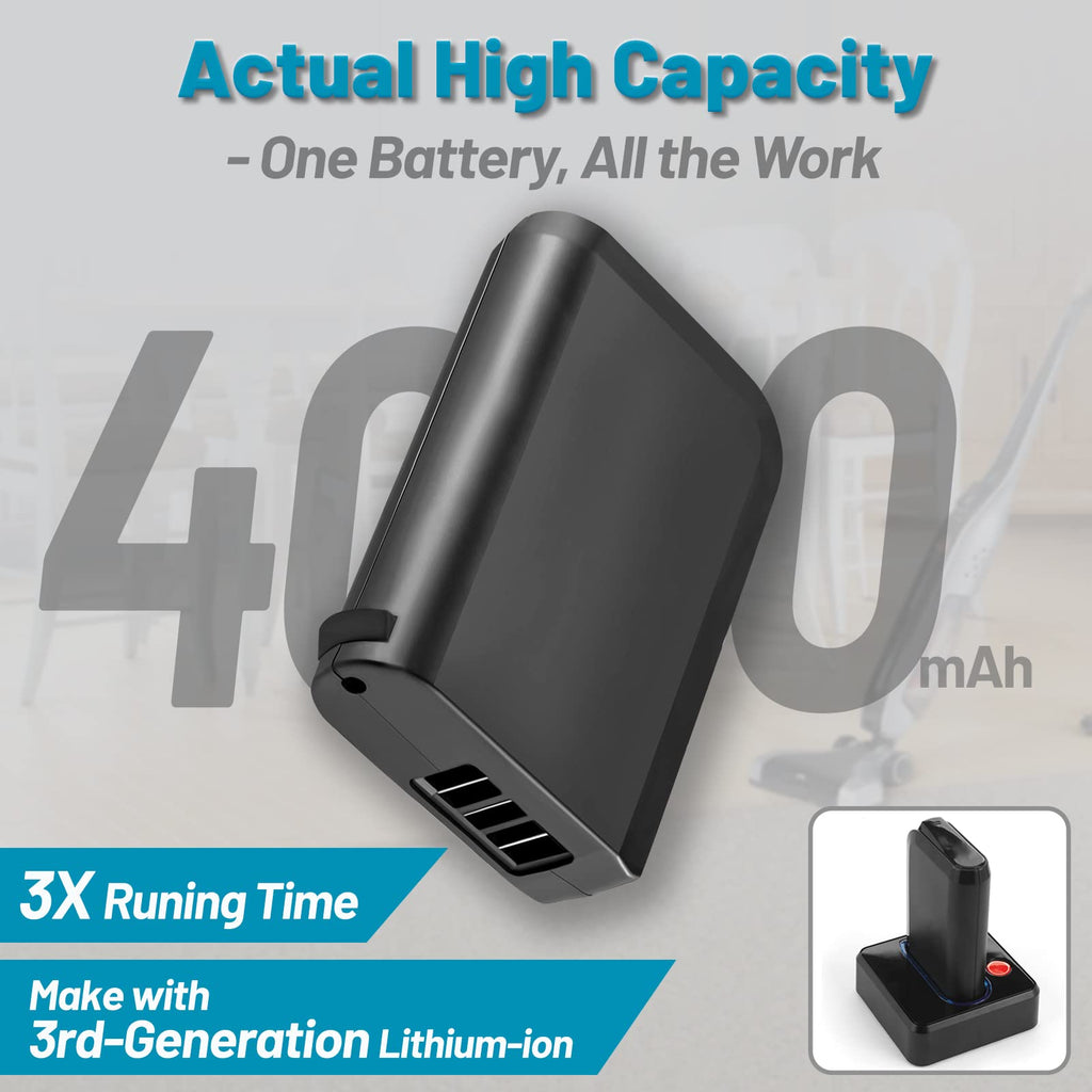 TenHutt 【Upgrade 4.0Ah !】 18V Lithium Ion Replacement Battery for Hoover 18V Linx Battery Compatible with BH50000 BH50010 BH50015 302723001 BH50020 Cordless Stick Vacuum