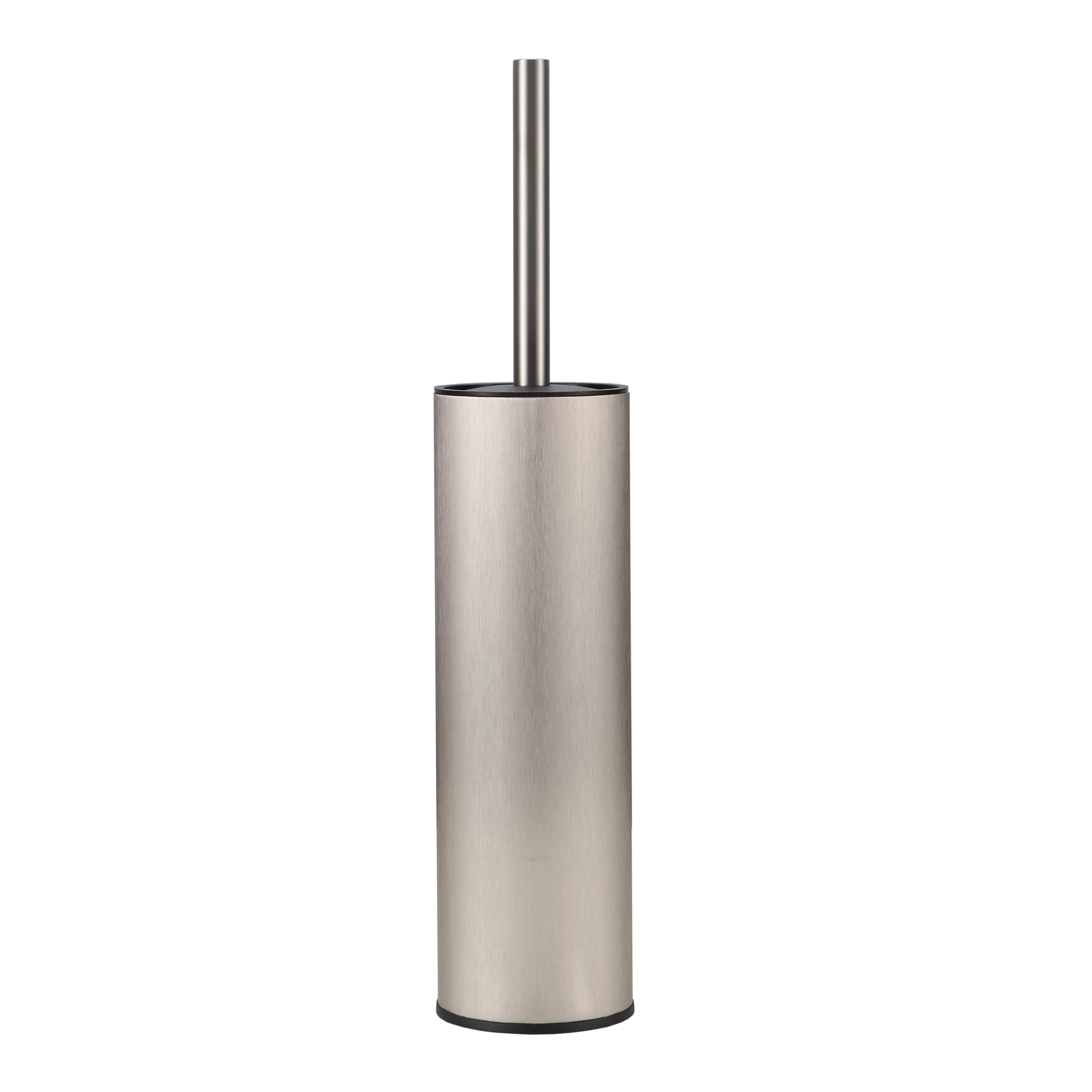KLDKLD Toilet Brush and Holder Set Premium Material Toilet Bowl Cleaner Free Standing Toilet Bowl Brush and Holder 1pack Brushed Nickel