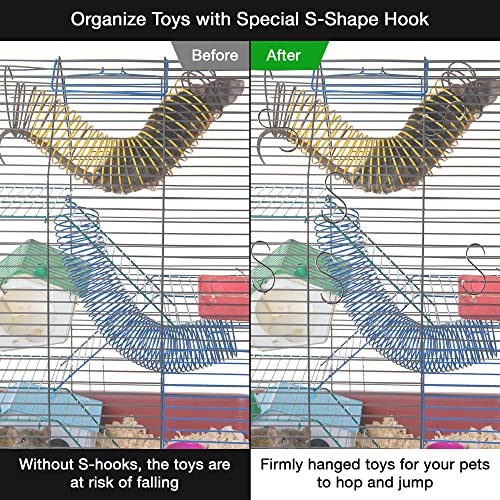 S-Shaped Stainless Steel Hooks - 10 Pack for Organizing Pots, Pans & Bird Feeders