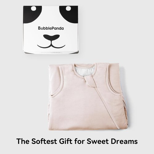 BubblePanda Bamboo Sleep Sack - Soft 2-Way Zipper Wearable Blanket for Infants 0-6 Months