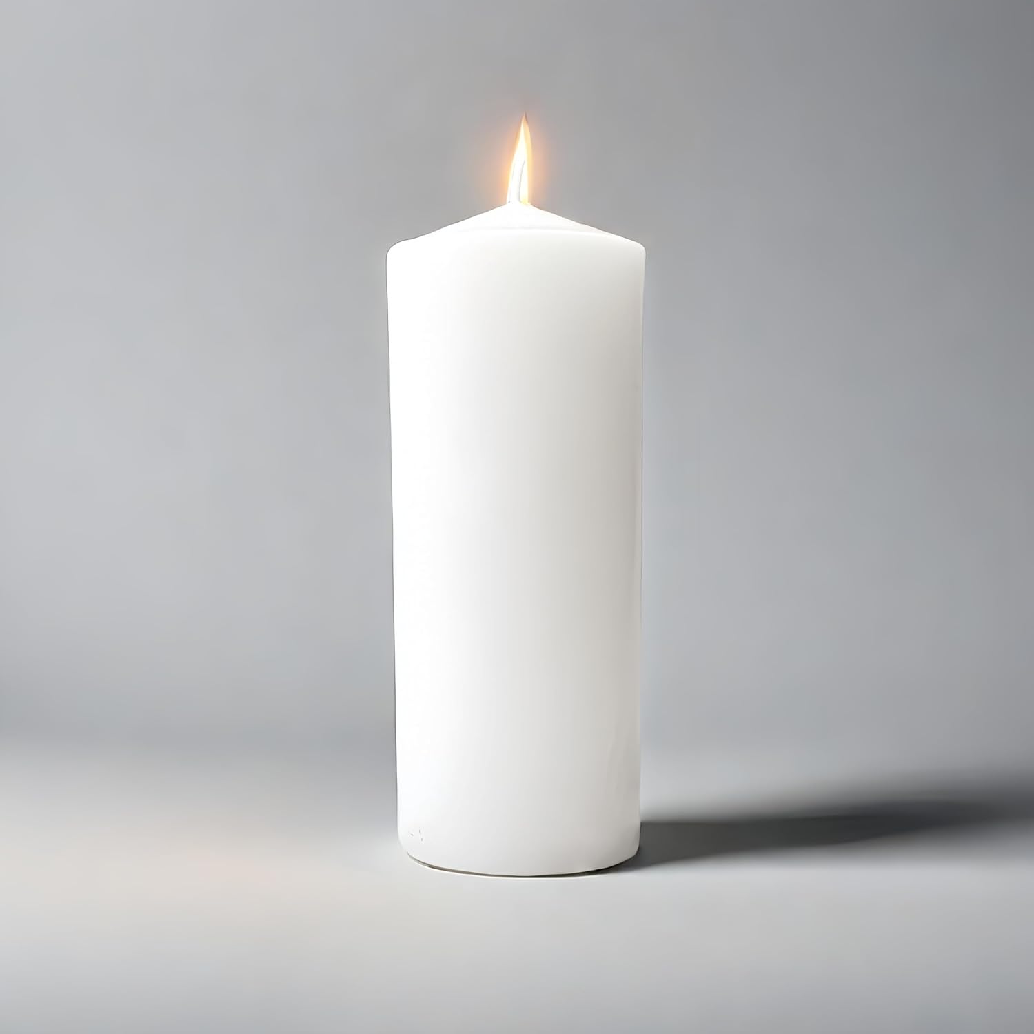 Skiennix White Pillar Candle Set - 2 Large Unscented Decorative Candles | Perfect for Parties, 2.4" x 6" (2PC)
