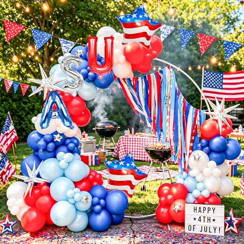 Patriotic USA Balloon Set for 4th of July Party Decor