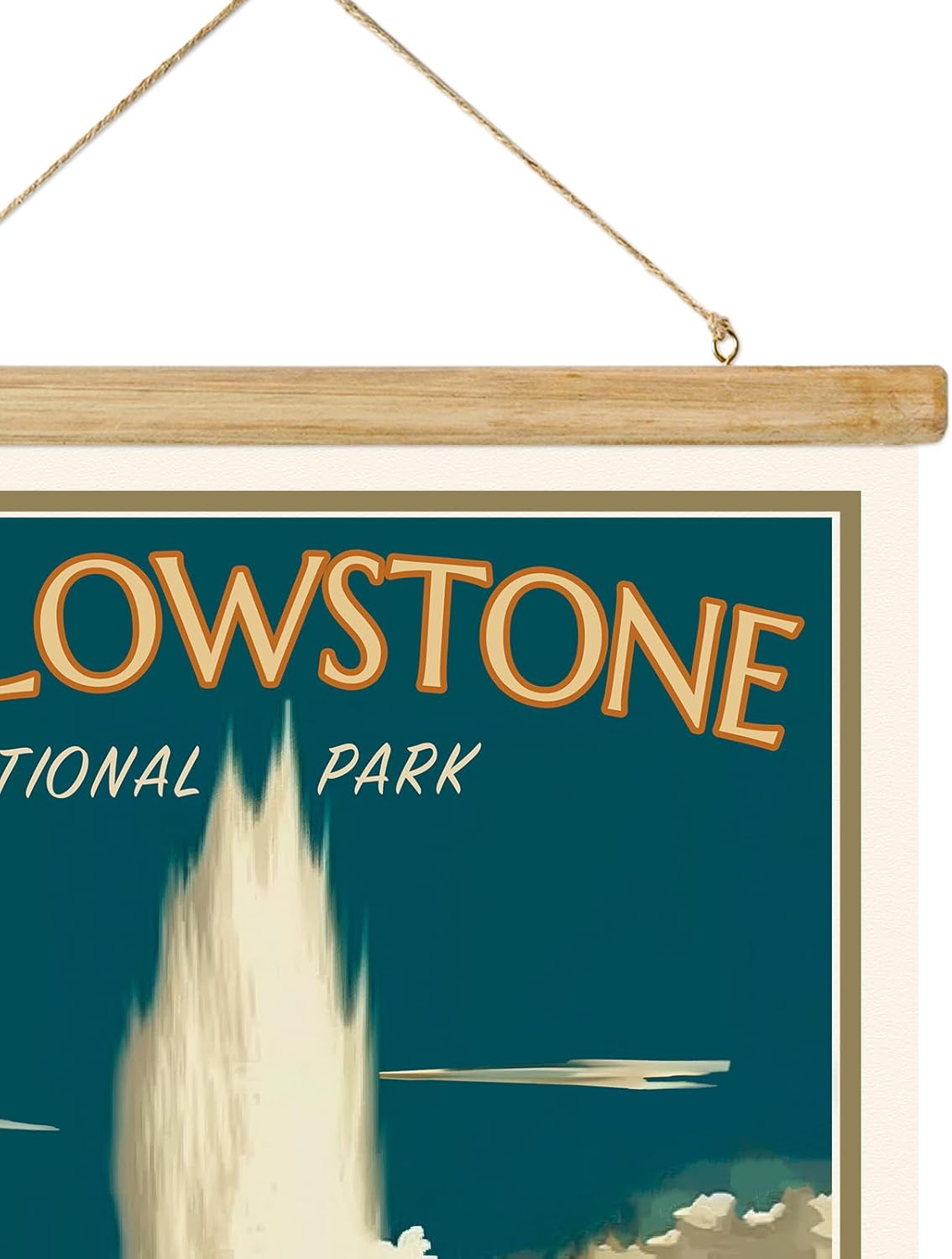 ABoby Vintage Yellowstone National Park Posters - Retro Travel Wall Art for Home & Office - Framed & Ready to Hang