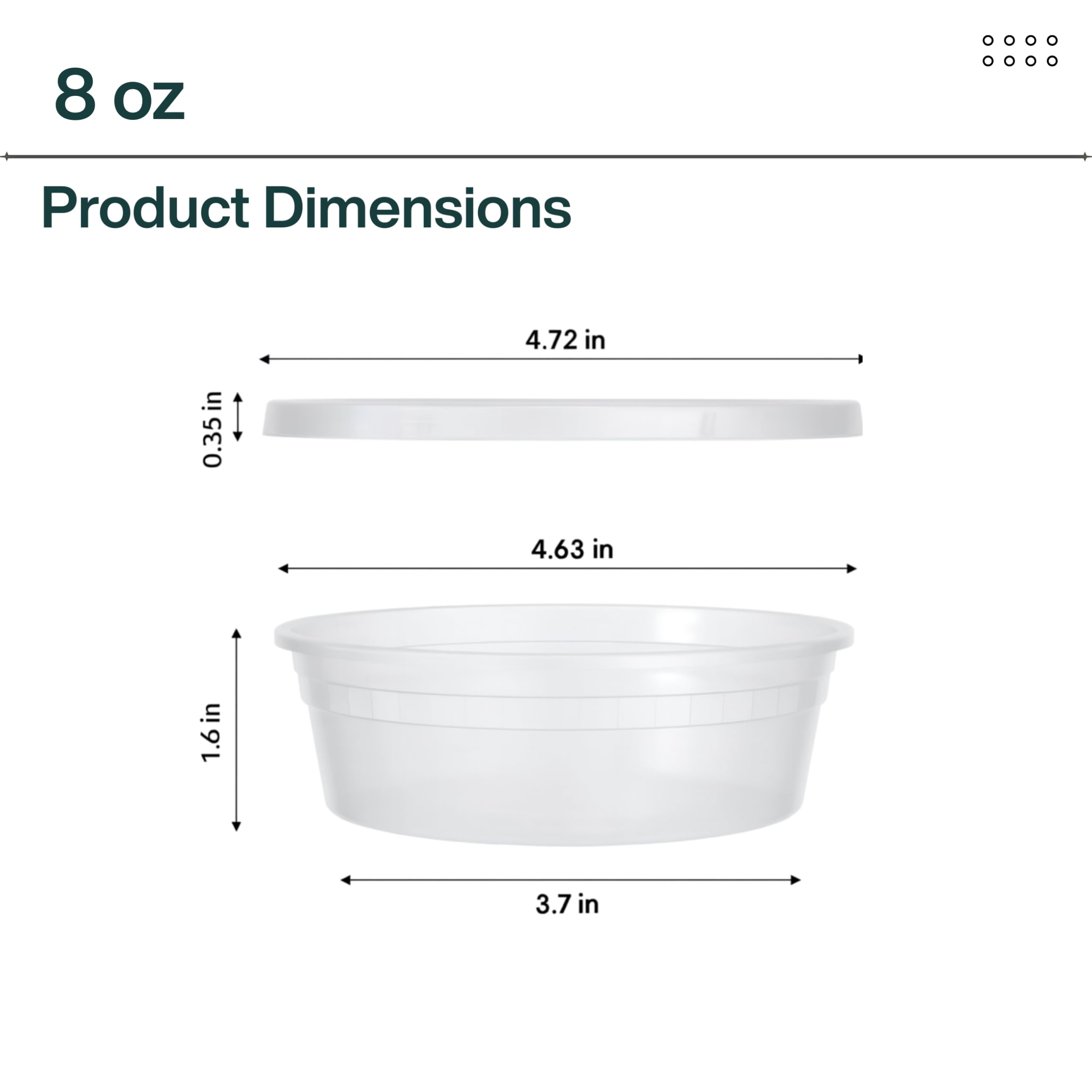 ProTakeOut [8oz-240 Sets Plastic Deli Containers with Lids - BPA Free Clear Soup Containers with Airtight Lids, Leak Resistant Food Storage for Meal Prep, Stackable/Microwave/Dishwasher/Freezer Safe