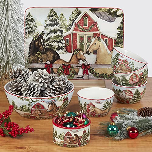 Certified International Homestead Christmas 9" Dessert/Salad Plates, Set of 4 (Pack of 2)