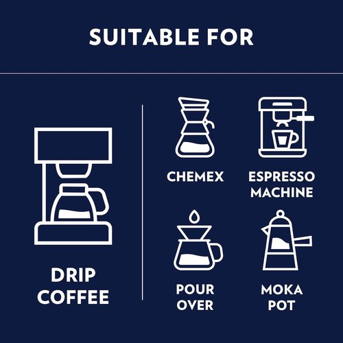 Lavazza Il Filtro Classico Dark Roast Whole Bean Coffee - Authentic Italian Blend, 2.2LB Bag, Rich Chocolate & Hazelnut Notes