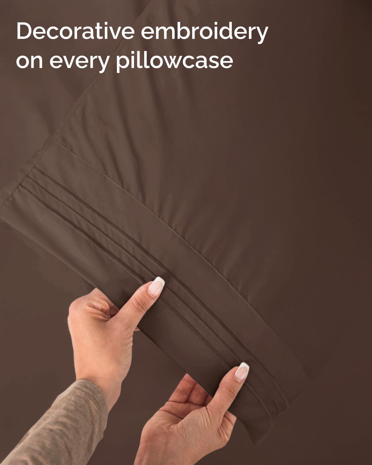 Comfy Twin Size 3-Piece Sheet Set by [Brand Name] - Breathable Cooling Bed Sheets | Ultra-Soft, Deep Pockets, Wrinkle-Free - Brown