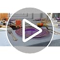 Purple Silver Plastic Dinner Plates with Gold Rim & Silverware Set – 150pcs