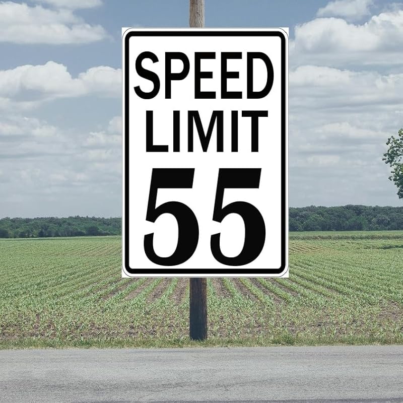 Speed Limit 55 Metal Sign - 8x12 Inch Funny Birthday Decor Color8