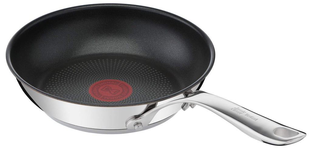 T-Fal Jamie Oliver Cooks Direct, Stainless Steel Non-stick Frying Pan 3 Pcs Set (20/24/28cm) (8/9/11 Inches) with Induction