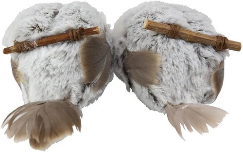 Kurt Adler Owl Ornaments Set - 2 Assorted Brown & White Designs | Perfect Holiday Decor