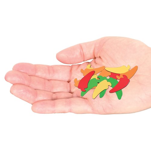 Beistle , 4 Packages Fanci Fetti Chili Peppers, 1 Ounce of Confetti in Package, Total of 4 Ounces of Confetti