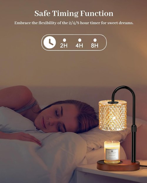 Engpure Candle Warmer Lamp - Adjustable Height & Timer | Perfect Gift for Women, Home Décor