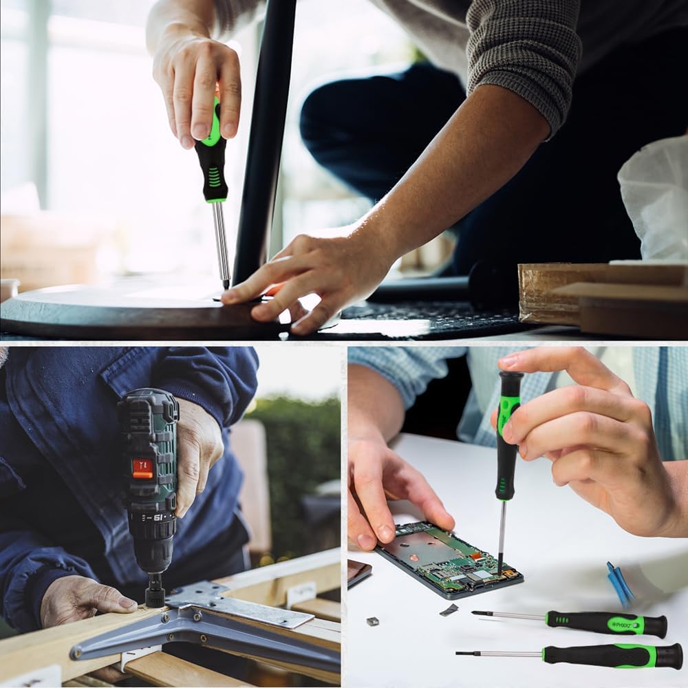SWANLAKE 86-Piece Magnetic Screwdriver Set - Mini Precision Slotted, Phillips & Torx Bits with Sturdy Toolbox