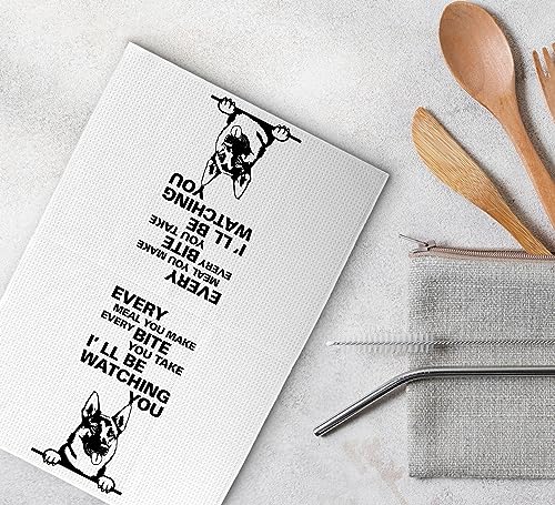 Dwept German Shepherd Dish Towels - Funny Hand & Decorative Kitchen Towels, Dog Lover Gift, German Shepherd1