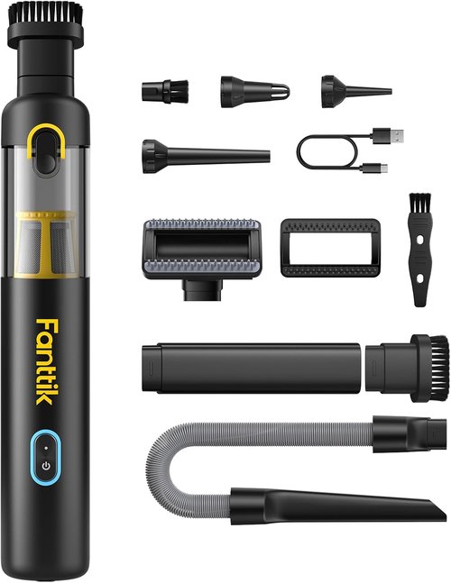 Fanttik Slim V8 APEX Cordless Handheld Car Vacuum - Powerful Suction in Sleek Black Design