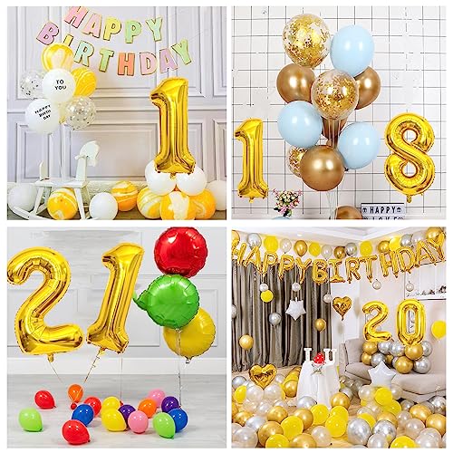 40-Inch Gold Number 5 Balloon - Jumbo Foil for Parties