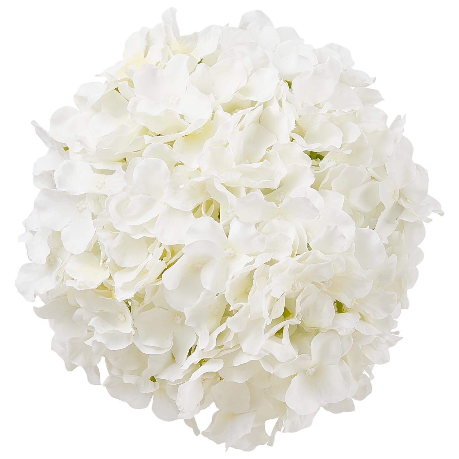 VEVOR Artificial Flowers, 205 pcs Real Looking White Silk Fake Hydrangea Bulk, White Faux Bridal Shower with Stems for DIY Wedding Bouquets, Home Centerpieces Arrangements, Party Tables Decorations