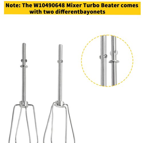 Hand Mixer Beaters for KitchenAid, Turbo Beaters Compatible with W10490648, KHM2B, AP5644233, PS4082859 Parts (2 Pack)