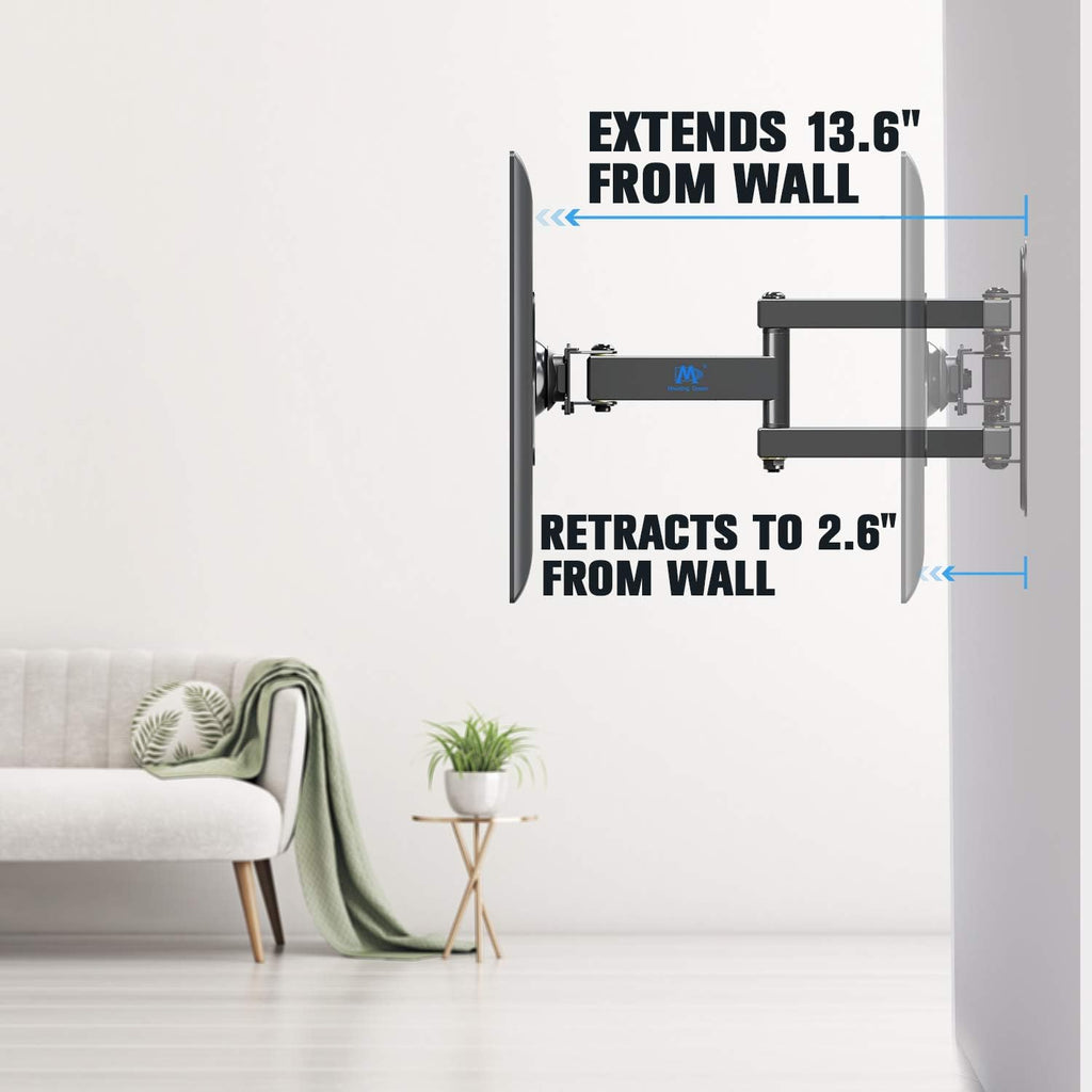 Mounting Dream Tilt TV Wall Mount for 37-75 Inch TVs - MD2268-LK | Full Motion Monitor Mount for 10-26 Inch