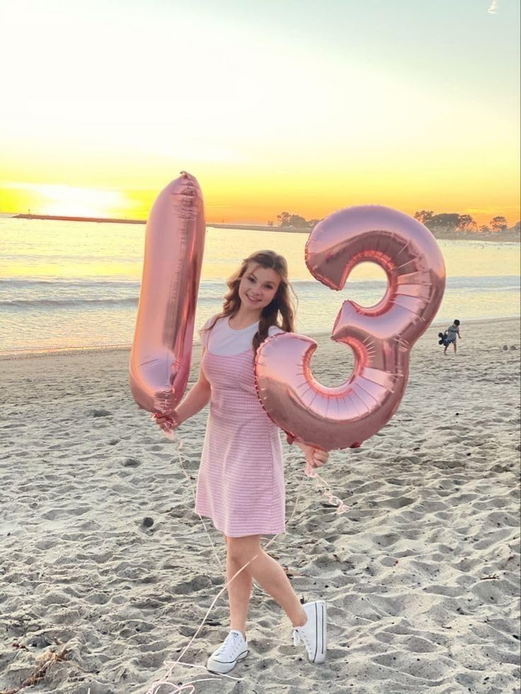Skiennix 40-Inch Pastel Pink Number 17 Balloon - Perfect for 17th Birthday & Anniversary Celebrations