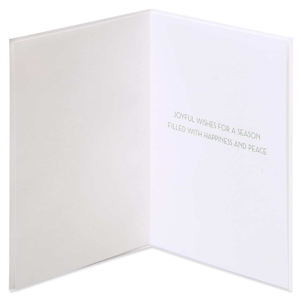 Papyrus Christmas Tree Card with Metallic Snowflakes (Joyful Wishes)