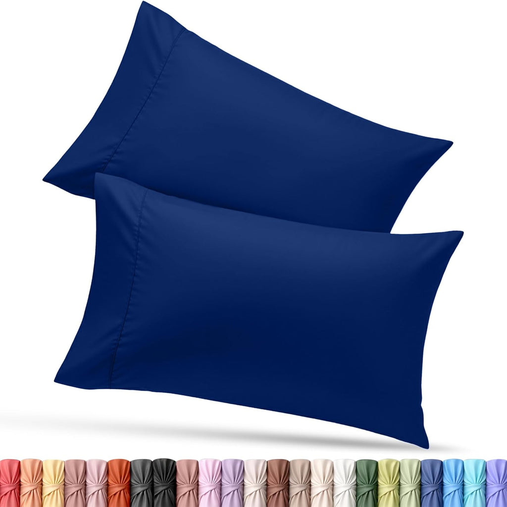 Utopia Bedding Standard Pillow Cases - Soft Brushed Microfiber - 2 Pack, 20 x 26 Inches | Royal Blue