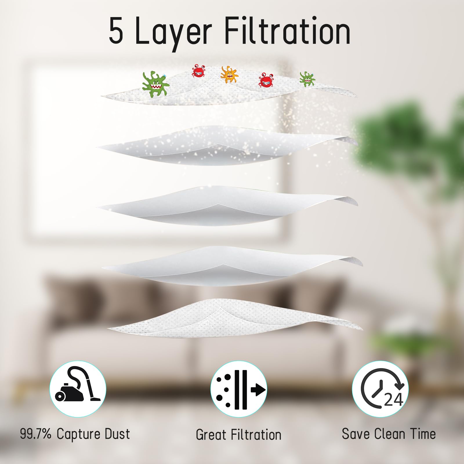 3pcs 204811 204814 Vacuum Bags for Kirby Sentria, Avalir, Ultimate G Series