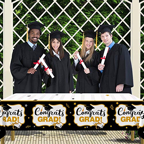 Graduation Tablecloths Set - 3pcs Waterproof 54"x72" Party Decor