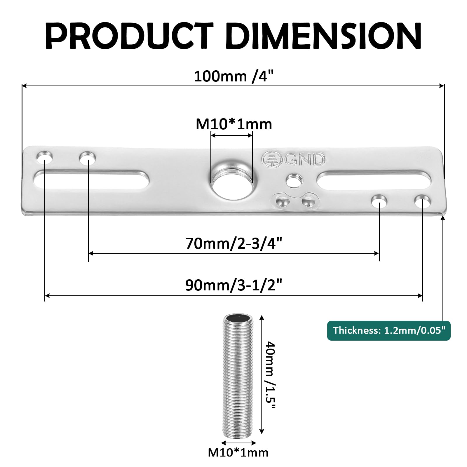 4 Inch Ceiling Light Fixture Mounting Bracket Kit, 4 PCS Light Crossbar Mounting Bracket Universal Lamp Fixture Hardware Set Lighting Crossbar Kit Ceiling Lights Plate for Chandelier Wall Lights