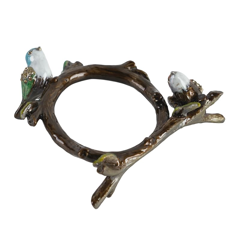 Bird Napkin Ring Set of 4 – Elegant Metal Serpentine Napkin Holders