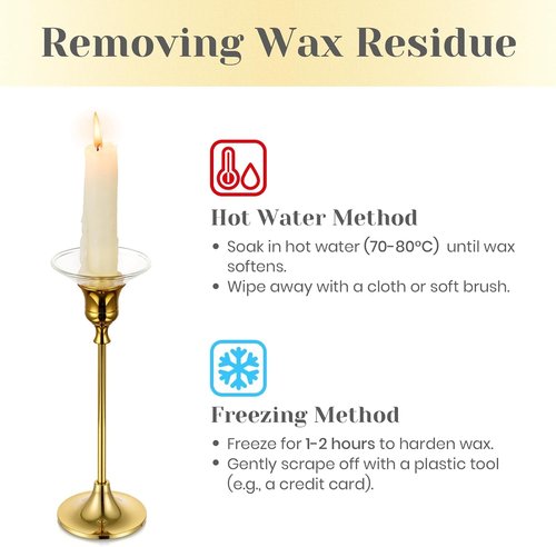 Hewory Glass Bobeches - 3 PCS Candle Drip Protectors for Taper Holders | Clear Round Design