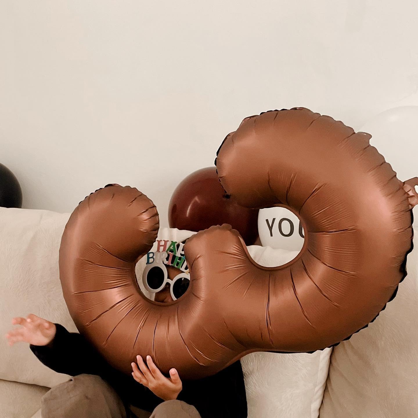 Regine Switzerland Dark Brown Number Balloon - 40 Inch Coffee Brown 0 for Birthday Party Decorations