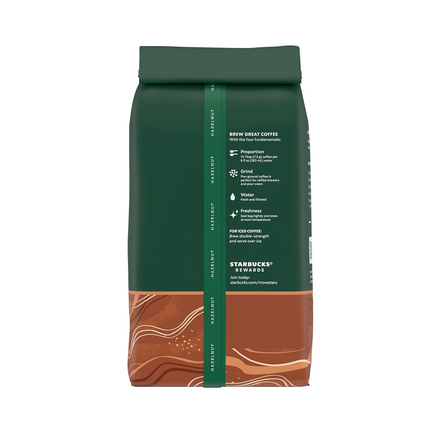 Starbucks Ground Coffee - Hazelnut Flavored 100% Arabica | 6 Bags of 11 oz Each