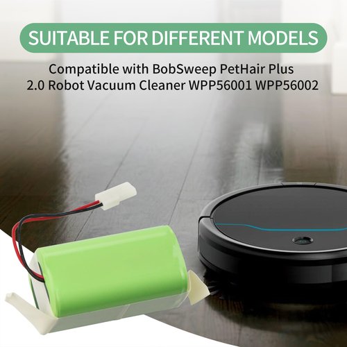 Battery Replacement for Bobsweep Bob Sweep Pro SJP110020, Bob Standard, Bob Pethair Junior WJ540011 WP460011RO WPP56001 WPP56002 Bissell EV675 EV775 29339 28599 2859T 2859W 2933 3115, Kealive I6 Robot