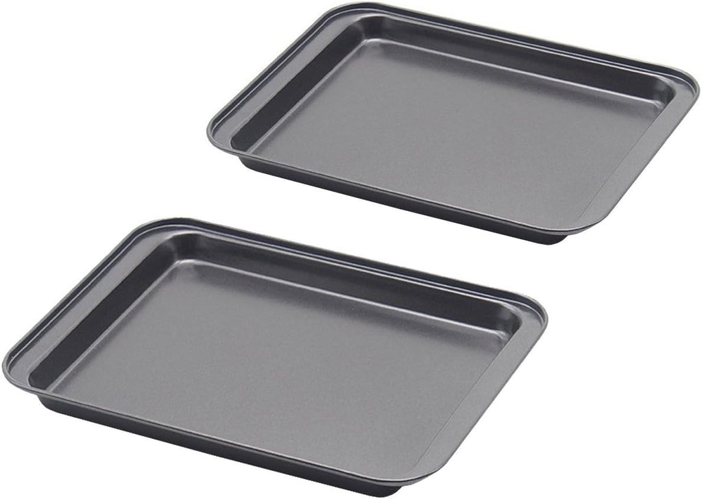 SS&CC Nonstick Baking Sheets Set of 2 - Perfect 8 Inch Cookie Trays for Toaster Ovens | Ideal for 1-2 Person Households