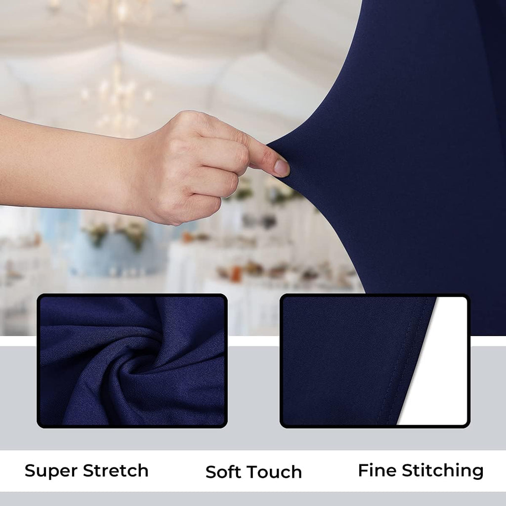 Babenest Spandex Folding Chair Covers - Upgraded Universal Stretch Washable Protector | Navy Blue (30)